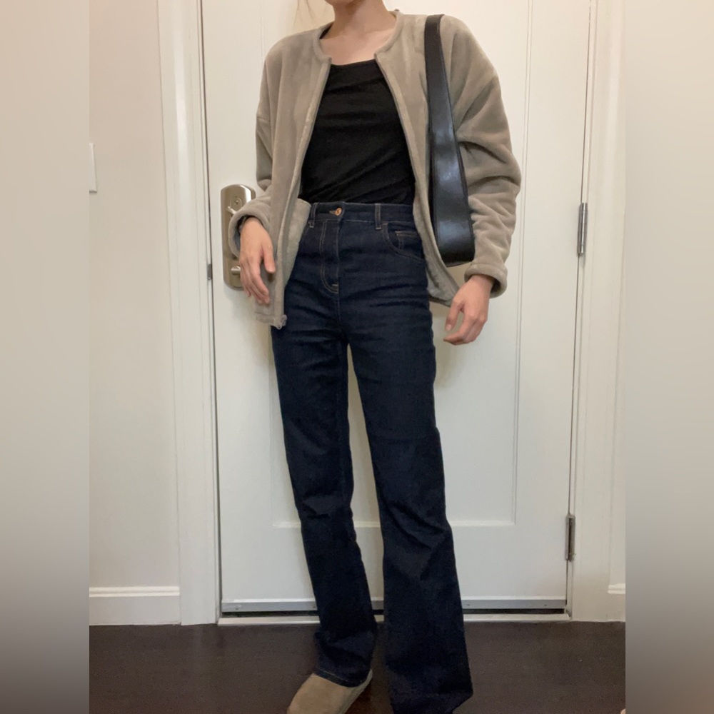 Mango High Rise Bootcut Flare Jeans, Dark Wash, US Size 2
